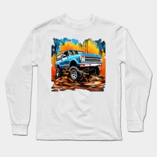 Off-Road Adventure: Chevy K5 Blazer Pop Art Long Sleeve T-Shirt